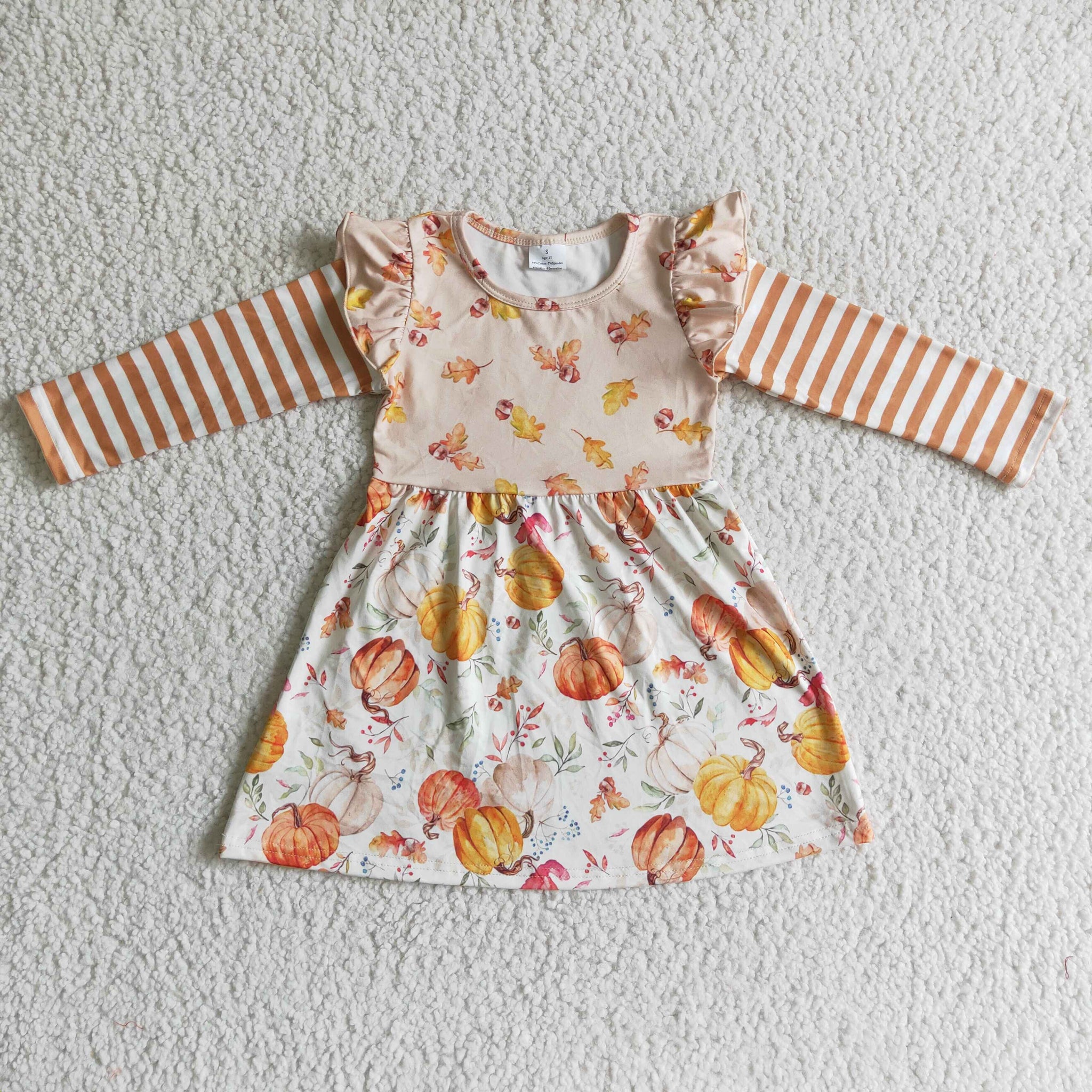 GLD0085 baby girl clothes pumpkin halloween clothes dress-promotion 2024.10.5 $5.5