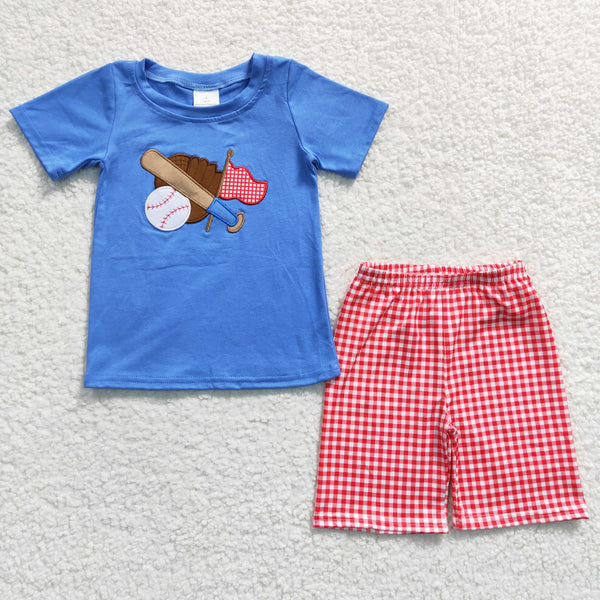 BSSO0134 kids clothes boys embroidery summer outfits