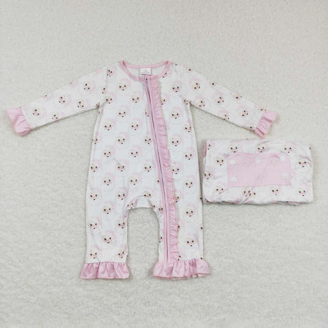 LR0584 baby clothes santa claus pink baby girl winter christmas romper