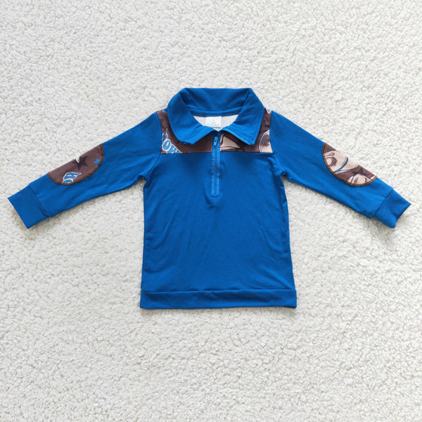 BT0101 baby boy clothes blue zipper winter top-promotion 2024.12.14 $5.5