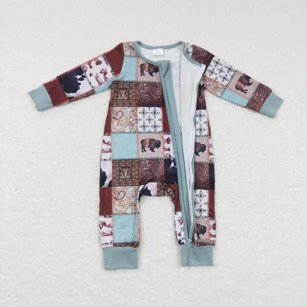 LR0734 baby clothes cow baby winter romper