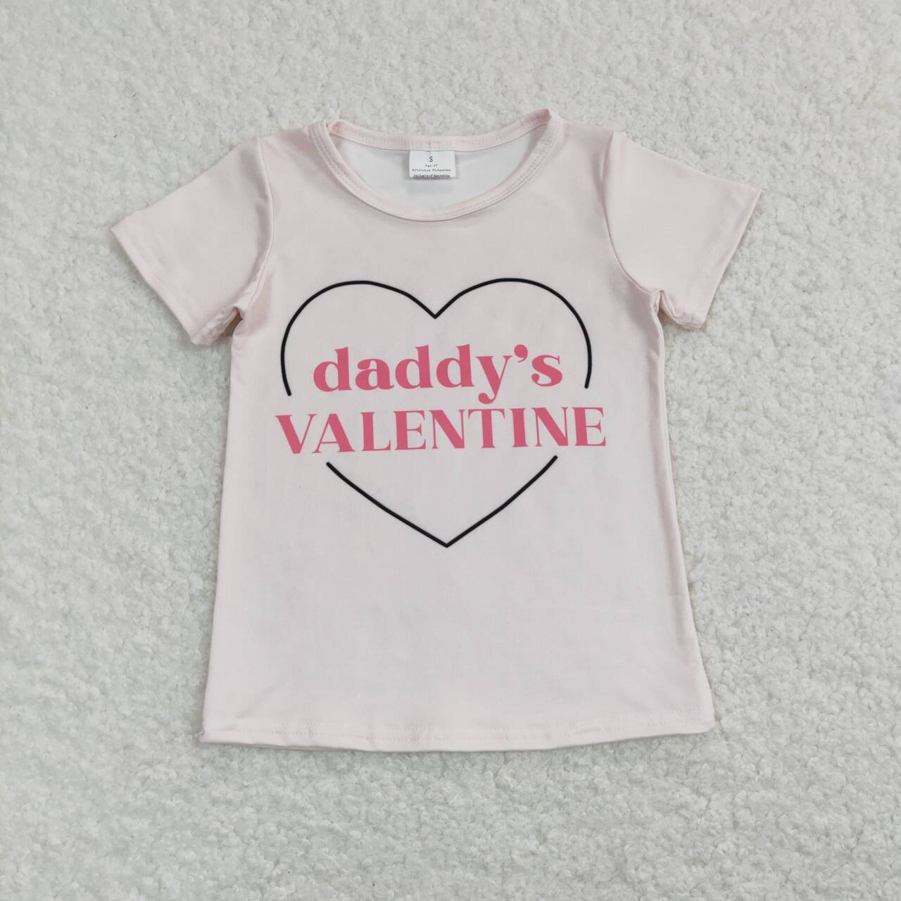 GT0452 baby girl clothes daddy?¡¥s valentines girl valentines day top summer tshirt father's daya clothes