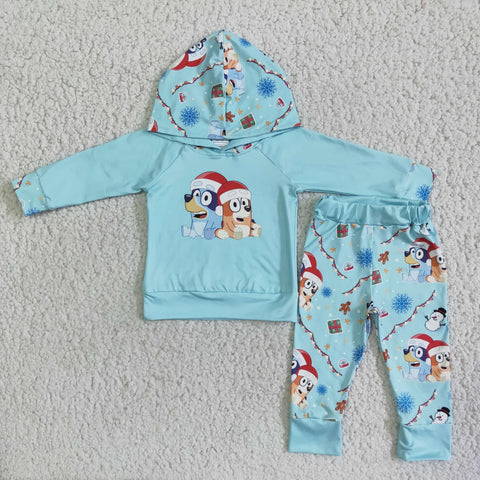 6 B11-17 baby boy clothes cartoon blue dog hoodies outfits-promotion 2024.10.26 $5.5