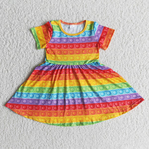 E6-15 toddler girl clothes colorful summer dress flower girl dresses-promotion 2024.3.16 $2.99