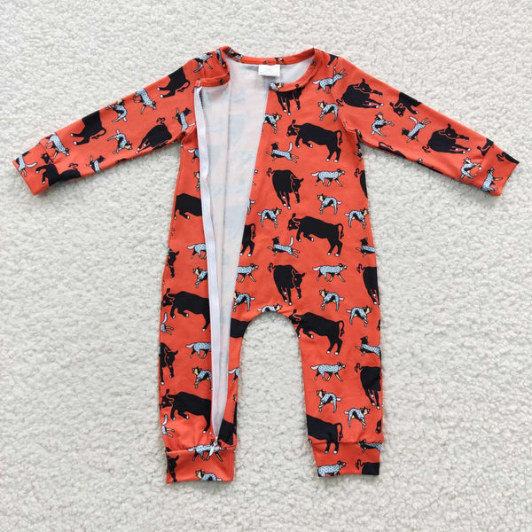 LR0342 baby girl clothes zipper winter romper