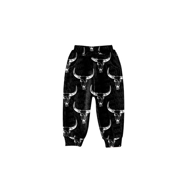 P0091 kids clothes boys black cow winter pant