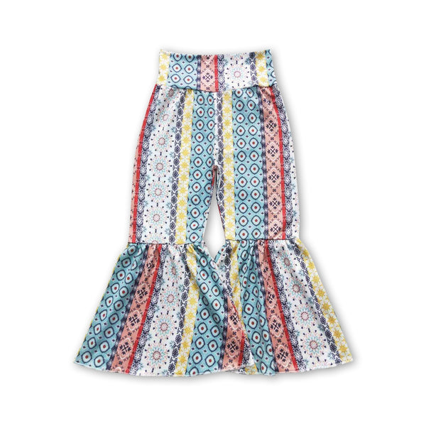 P0220 toddler girl clothes girl bell bottom pant