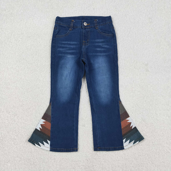 P0303 RTS kids clothes girls bell bottom jeans flare pant