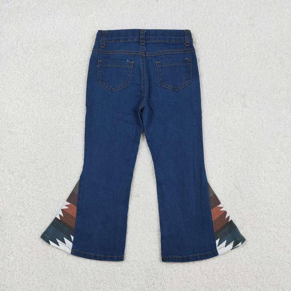 P0303 RTS kids clothes girls bell bottom jeans flare pant