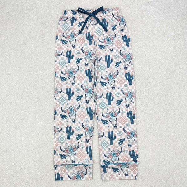 adult and kids matching clothes western clothing cow winter pajamas set