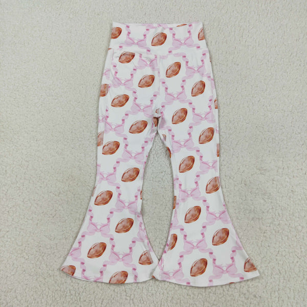 P0780 RTS baby girl clothes pink bows girl winter yoga bell bottom pant