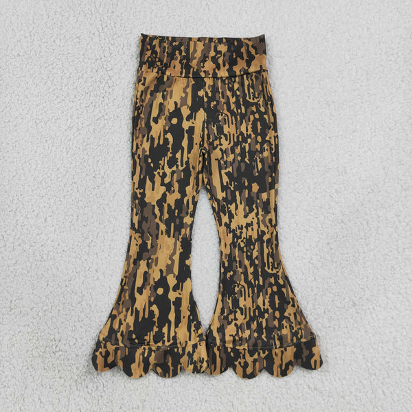 P1039 RTS toddler girl clothes camouflage girl winter scalloped pant