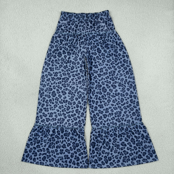 RTS P1052 women clothes leopard print long flare yoga pants