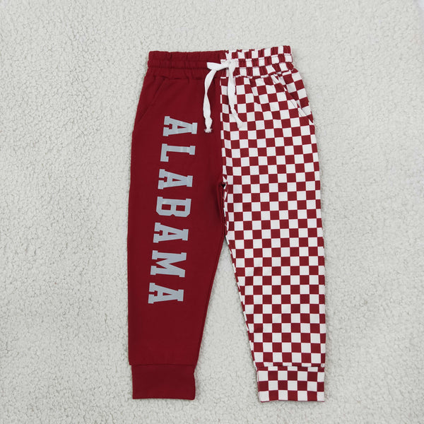 RTS Matching clothing Cotton team logo checkered pants kids game day clothes-2026.10.30
