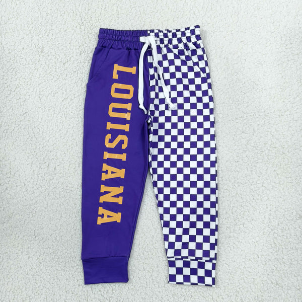 RTS Matching clothing Cotton team logo checkered pants kids game day clothes-2026.10.30