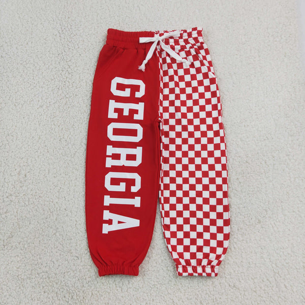 RTS Matching clothing Cotton team logo checkered pants kids game day clothes-2026.10.30