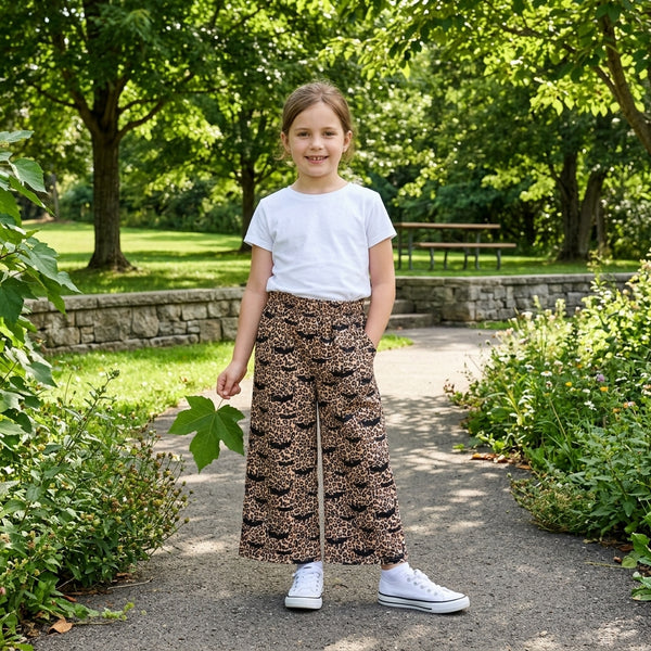 RTS P1133 baby girl clothes leopard print long pant