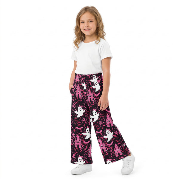 RTS P1134 baby girl clothes halloween ghost castle print long pant