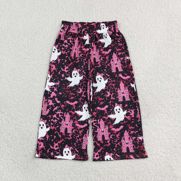 RTS P1134 baby girl clothes halloween ghost castle print long pant