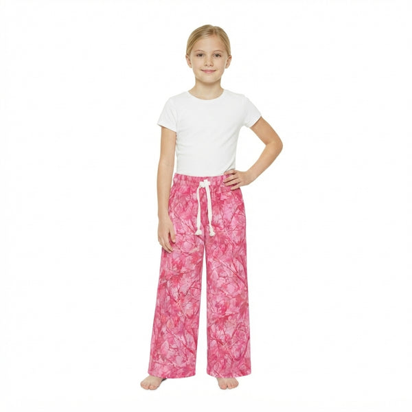 RTS P1137 toddler girl clothes pink marble flare pants