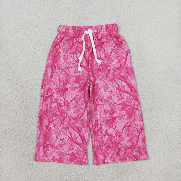RTS P1137 toddler girl clothes pink marble flare pants