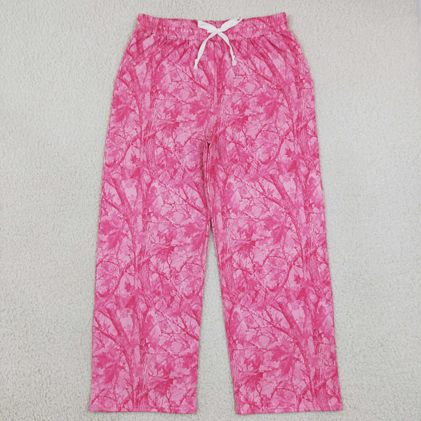 RTS P1138 women clothes pink abstract print pant