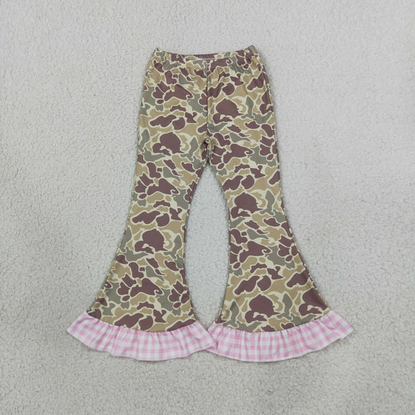RTS P1183 baby girl clothes camo print flare pant