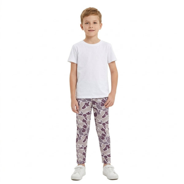 RTS P1191 toddler boy clothes grey camo print long pants boy winter bottom