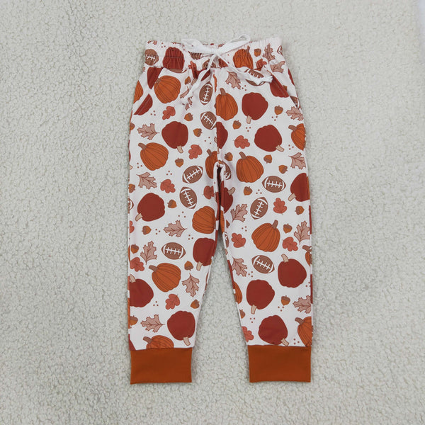 RTS Matching clothing fall pumpkin print kid long sleeve romper top pant fall clothing-2026.9.17