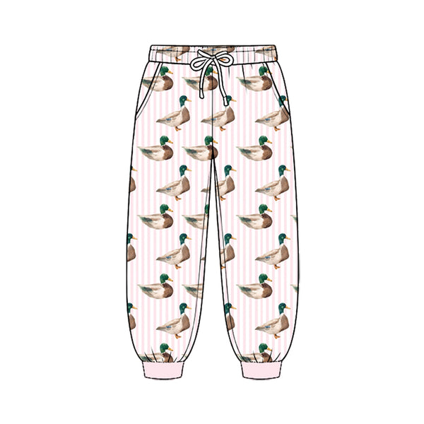 MOQ：5pcs GLP3756 pre-order  toddler girl clothes mallard ducks girl winter zipper set 2026.8.25