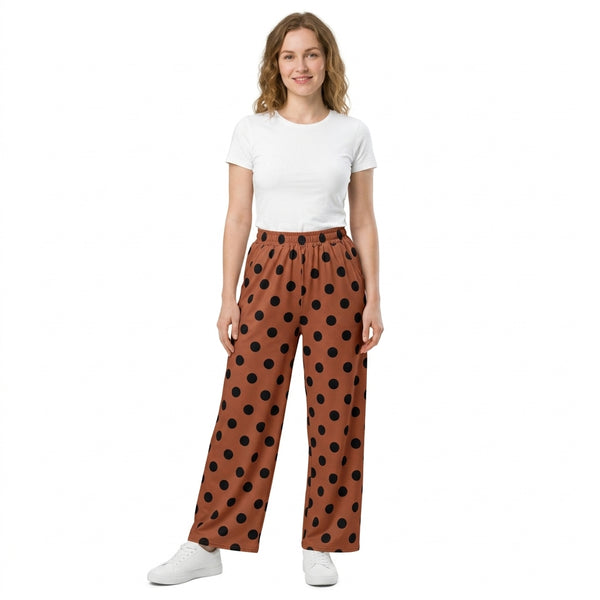 RTS P1250 women clothes polka dot print long pants