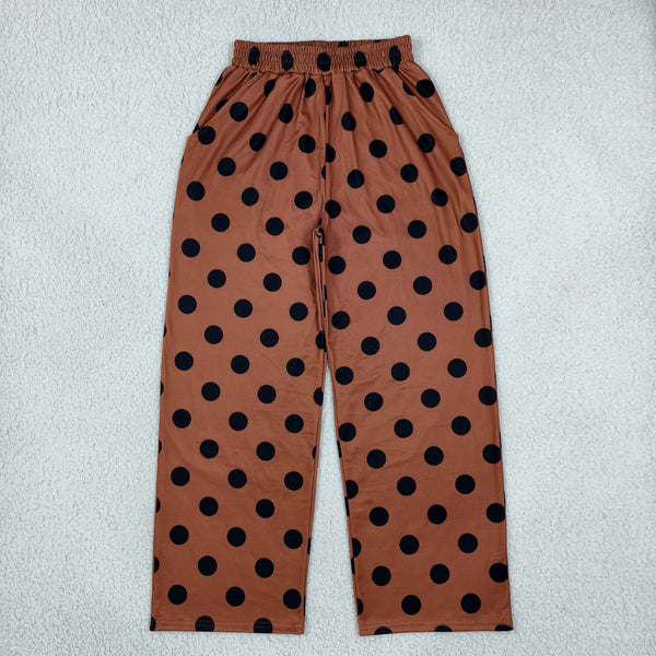 RTS P1250 women clothes polka dot print long pants