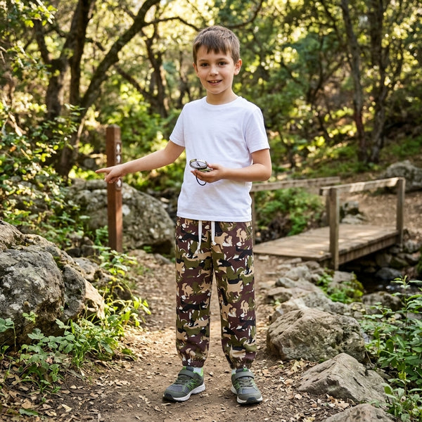 RTS P1256 toddler boy clothes deer camouflage print long pants