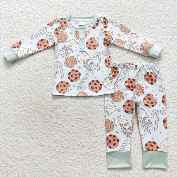 BLP0314 RTS toddler boy clothes milk boy winter pajamas set