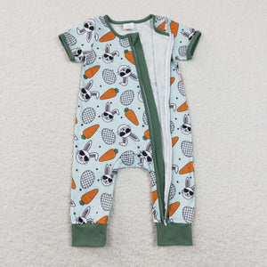 SR1014 baby boy clothes egg carrot boy easter romper toddler easter clothes