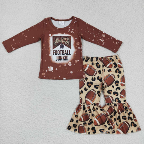 GLP0722 toddler girl clothes football junkie baby girl winter outfit