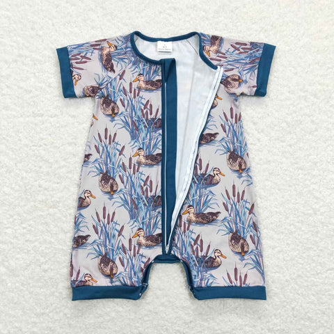 SR0802 baby boy clothes boy mallard duck romper toddler summer clothes