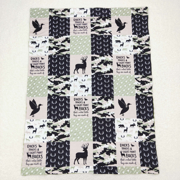 BL0071  RTS baby newborn deer duck hunting blanket