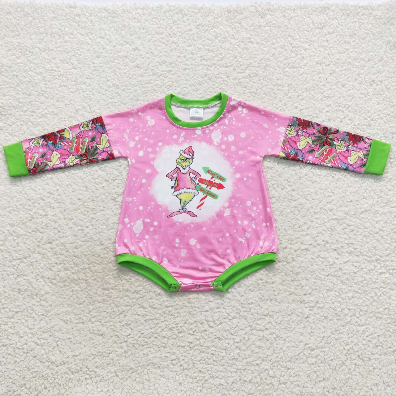 LR0439 baby girl clothes girl christmas bubble