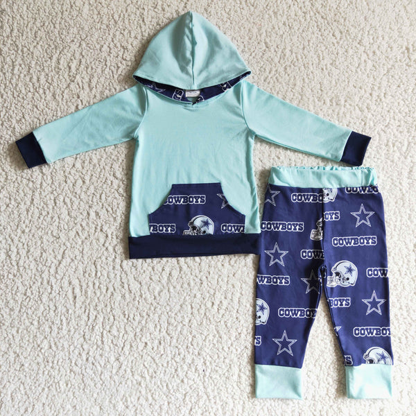 BLP0095 kids clothes boys cowboy hoodies set