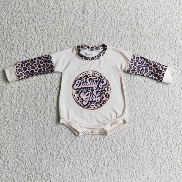 LR0221 baby girl clothes daddy's girl bubble