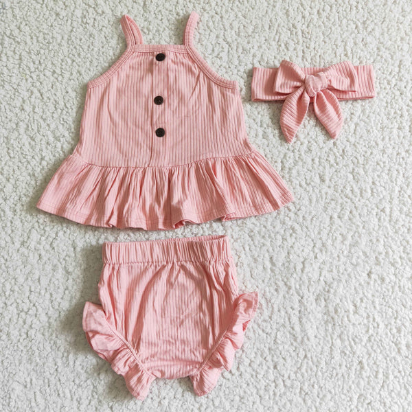 GBO0057 girl cotton bummies set