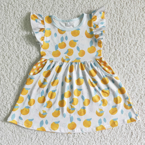 GSD0074 kids clothing orange fruit summer dress-promotion 2024.4.27 $5.5