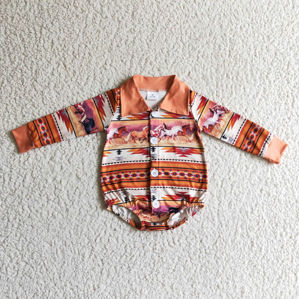 LR0181 baby clothes newborn button bubble