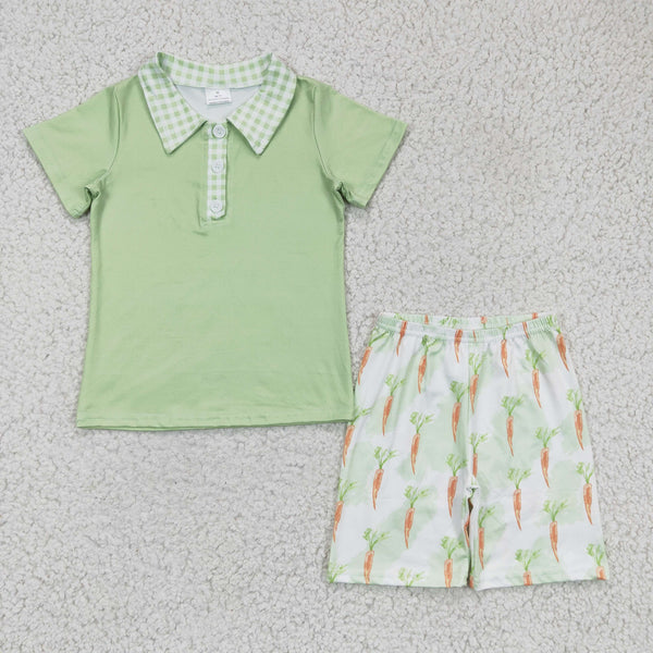 BSSO0095 baby boy clothes green easter outfits