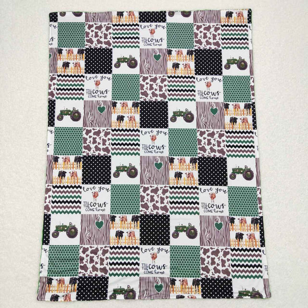 BL0096 baby newborn green newborn blanket