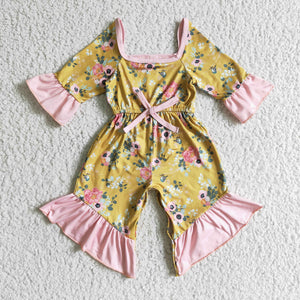 6 A30-16-1 baby girl clothes 3\4 sleeve capris jumpsuit-promotion 2025.2.8 $2.99