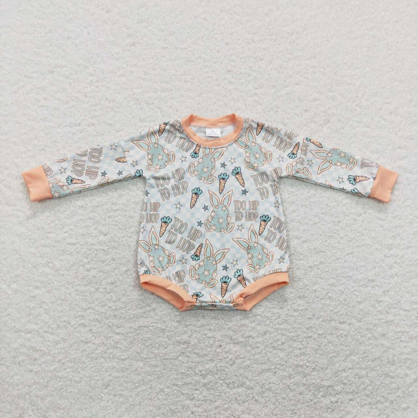 LR0909 baby girl clothes rabbit bunny toddler easter clothes baby easter bubble