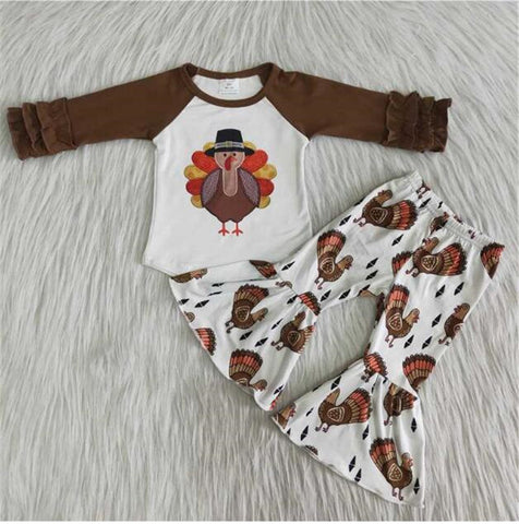 6 A23-19 baby girl clothes turkey thanksgiving winter set--promotion 2024.10.19 $2.99