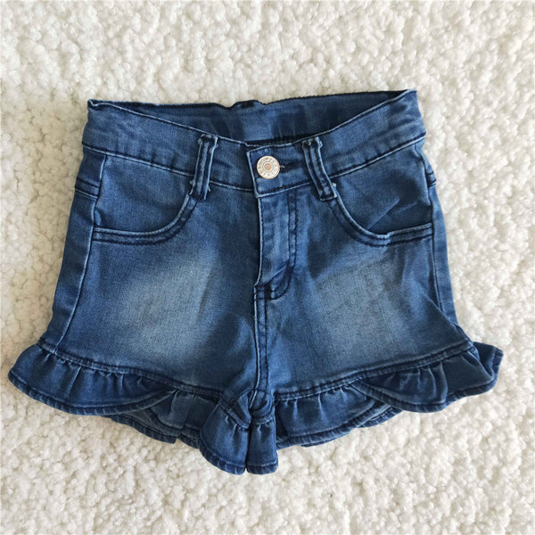 girl clothes summer blue denim shorts